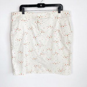 499 South Floral Knee Length Pocket Skirt 16